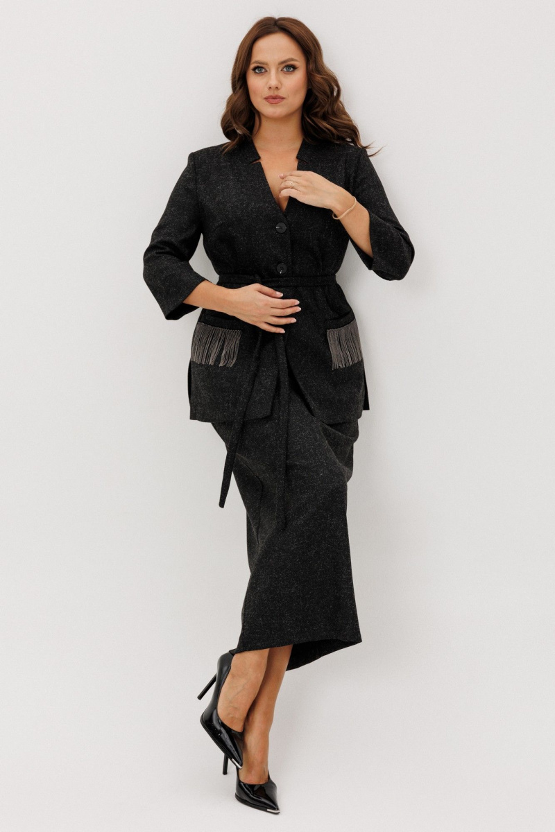 Юбочный костюм TVIN 7993 графит