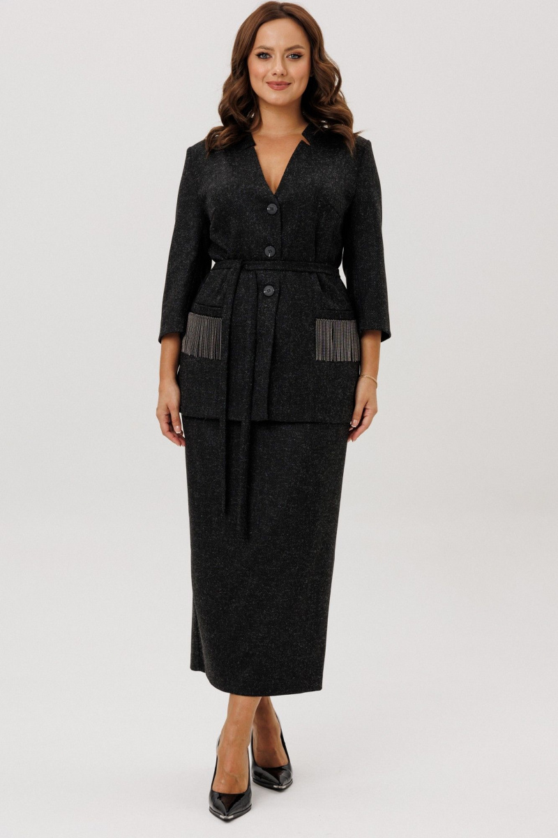 Юбочный костюм TVIN 7993 графит