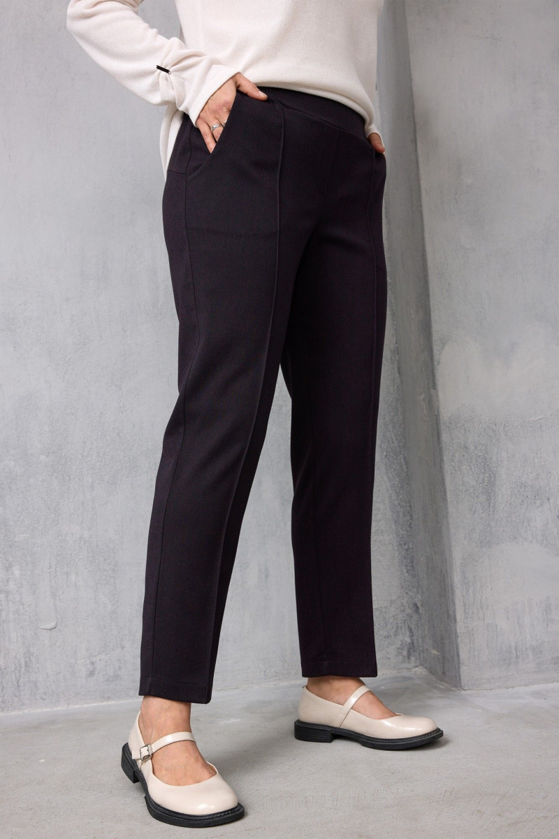 Брюки BegiModa 6078 черный_баклажан