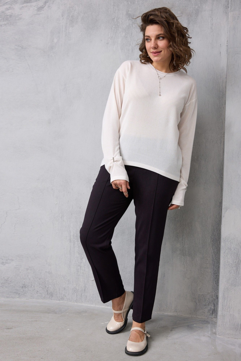 Брюки BegiModa 6078 черный_баклажан