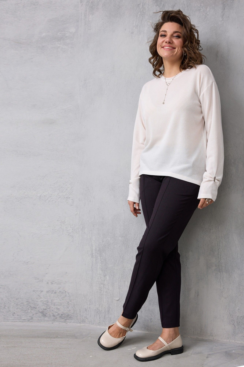 Брюки BegiModa 6078 черный_баклажан