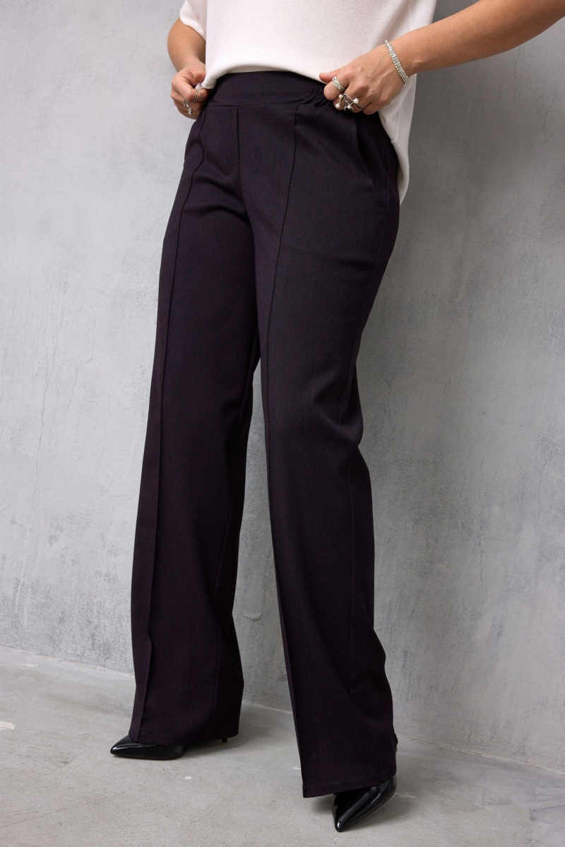 Брюки BegiModa 6079 черный_баклажан