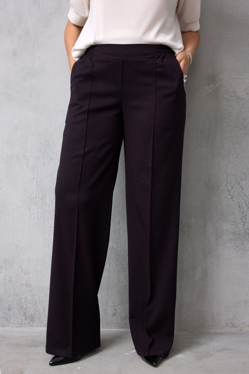 Брюки BegiModa 6079 черный_баклажан