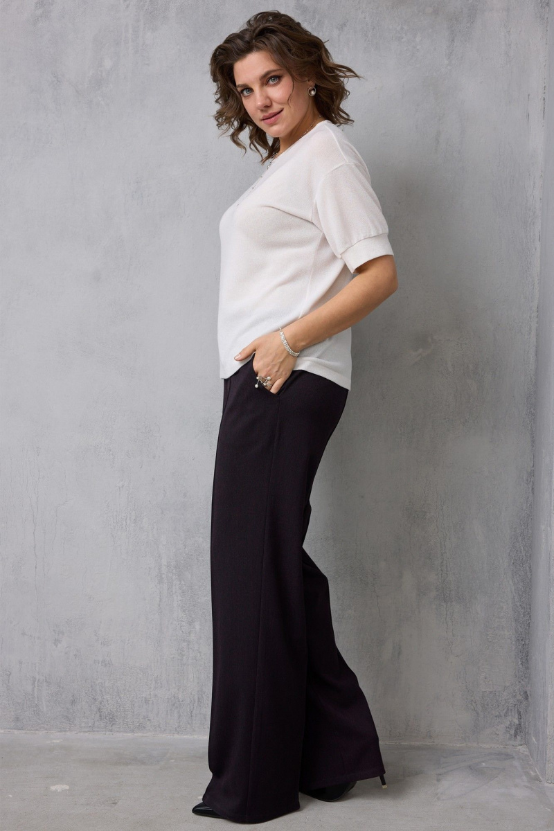 Брюки BegiModa 6079 черный_баклажан