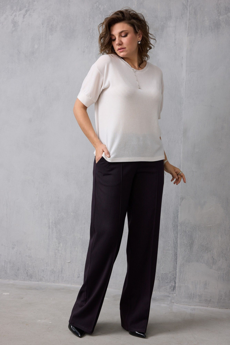 Брюки BegiModa 6079 черный_баклажан