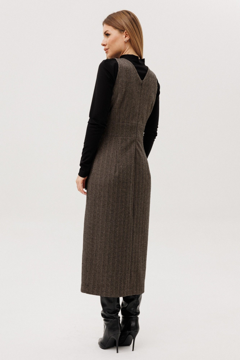 Плательный комплект Amberа Style 2141 коричневый/черный