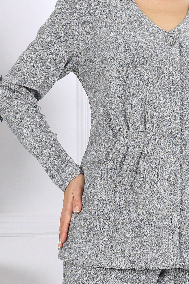 Брючный костюм Ninele 7477 серебряный