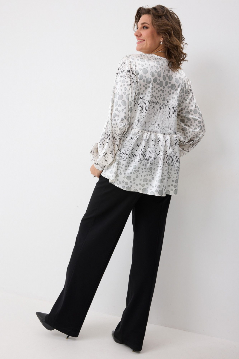 Блузы BegiModa 4146 круги_на_молочном