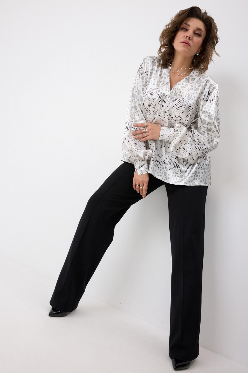 Блузы BegiModa 4146 круги_на_молочном