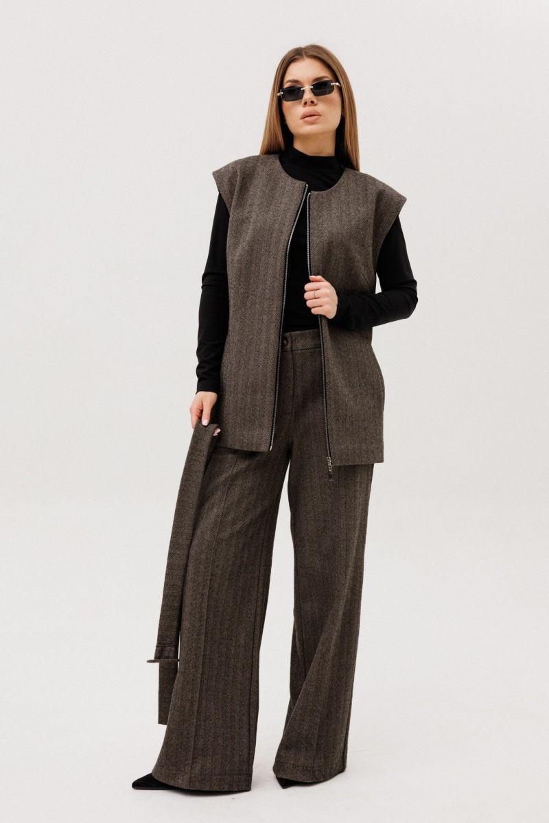 Брючный комплект Amberа Style 2142 коричневый