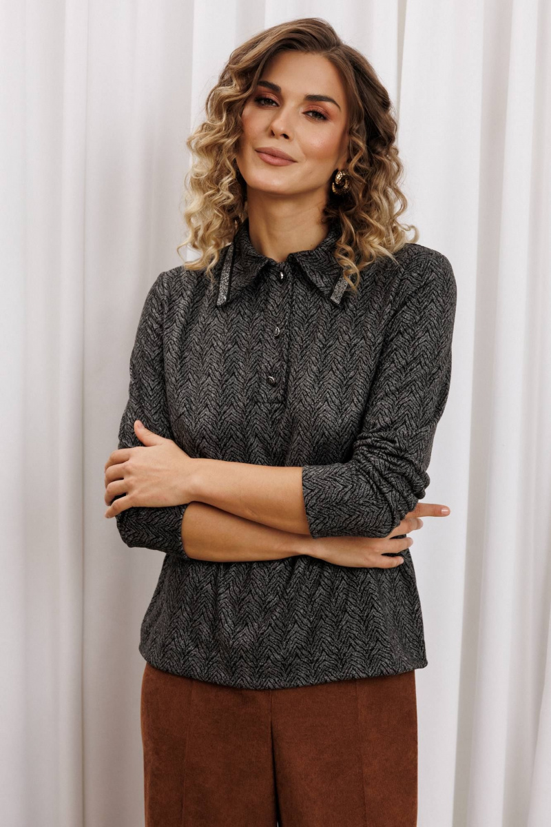 Джемперы Gizart 15422 серый тигровый замша