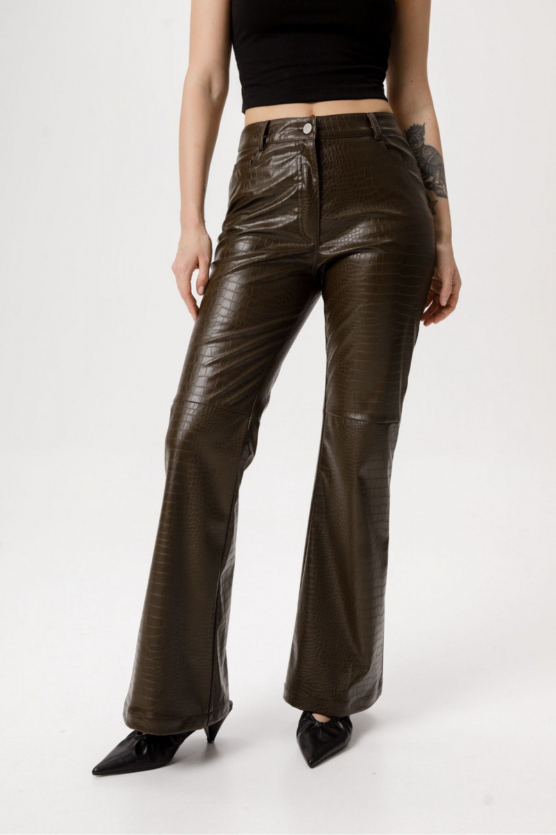 Брючный костюм PiRS 6460 коричнево-оливковый