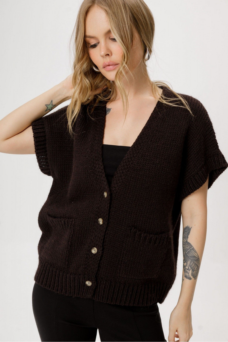 Брючный комплект PiRS 6464 горький_шоколад+черный