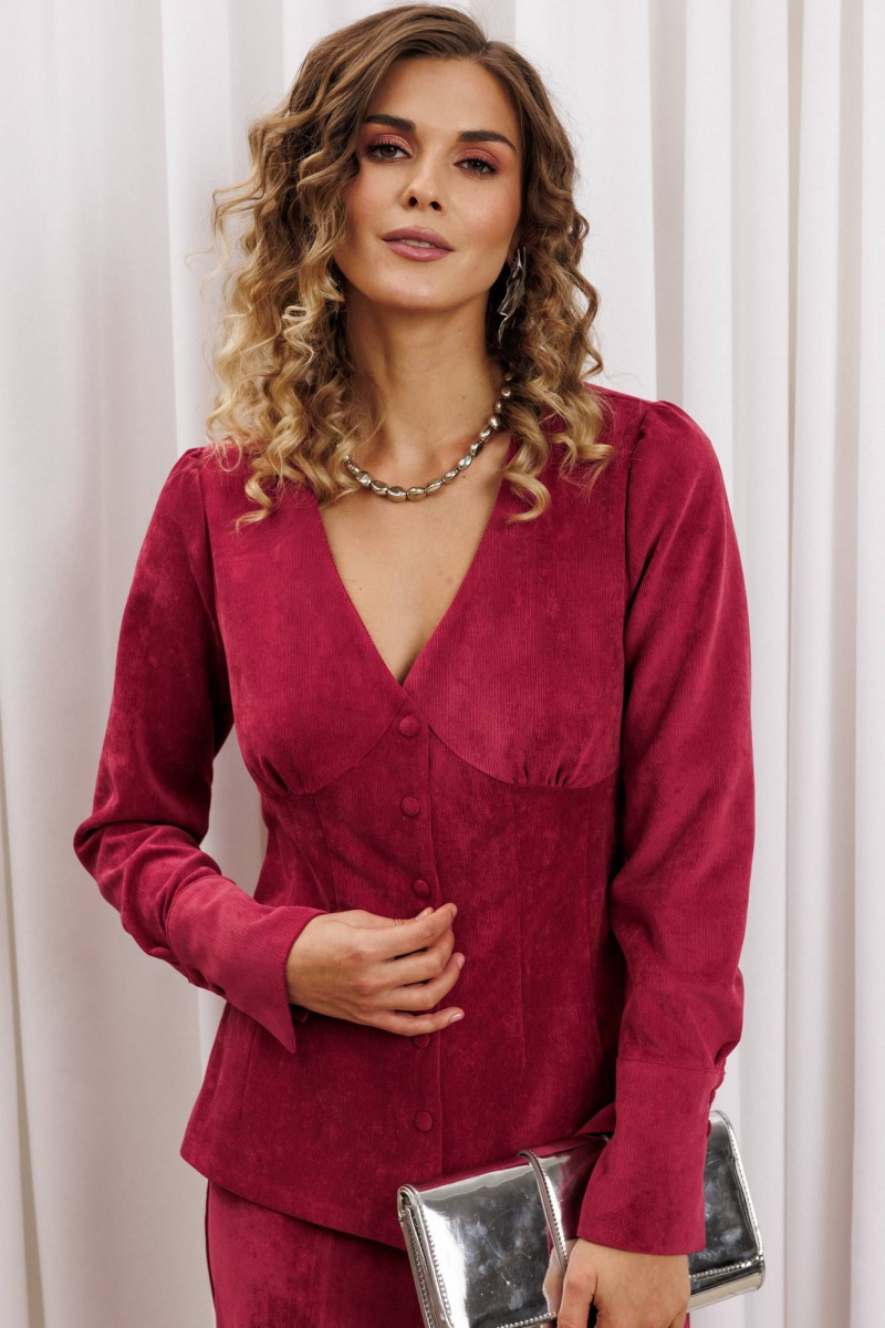 Брючный комплект Gizart 5421 брусничный