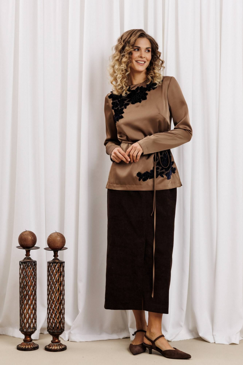 Юбочный комплект Gizart 5435 капучино,шоколадный