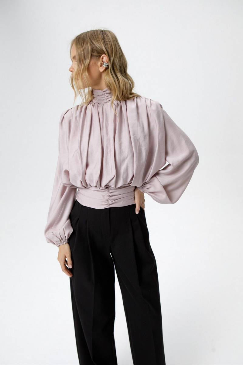 Брючный комплект PiRS 6475 пыльно-розовый+черный