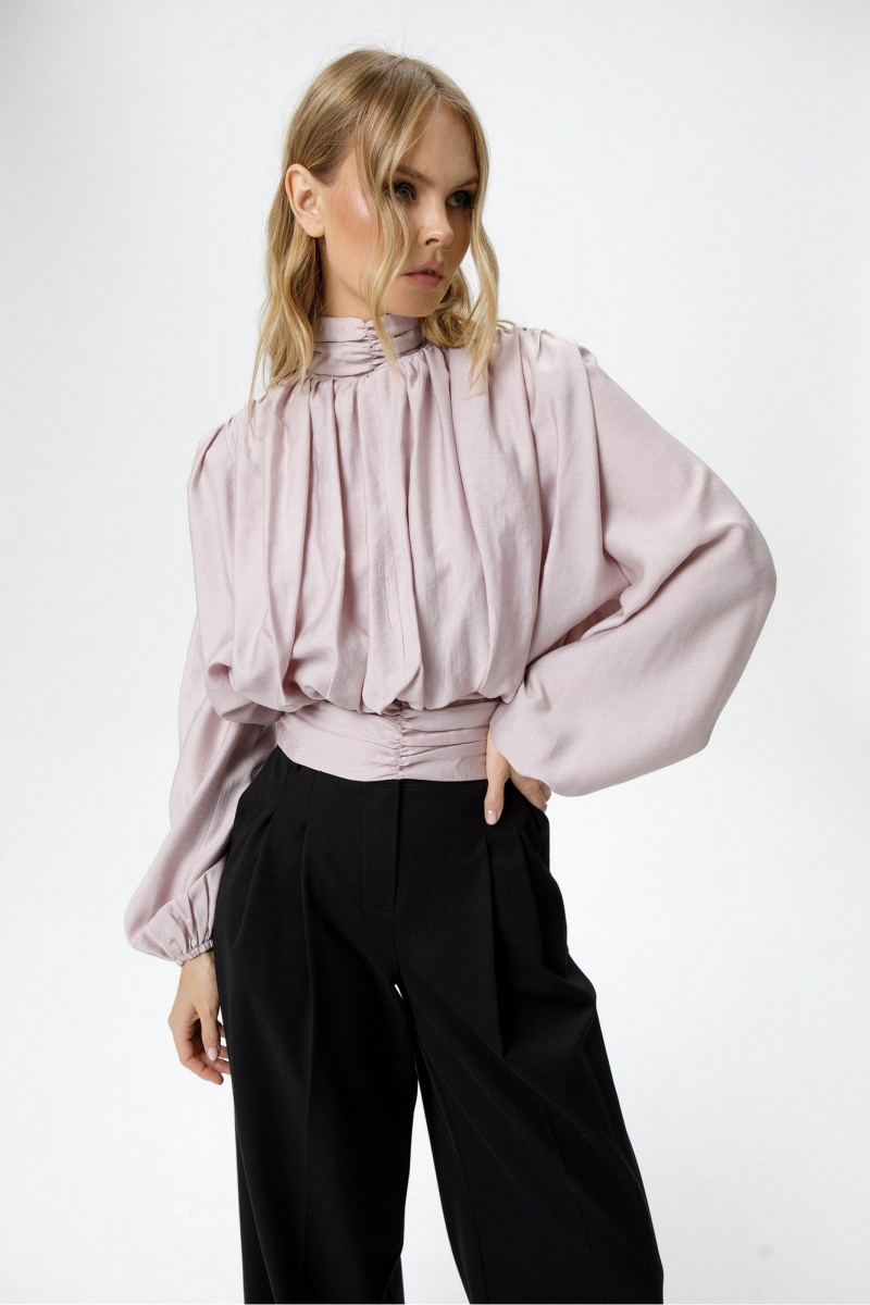 Брючный комплект PiRS 6475 пыльно-розовый+черный