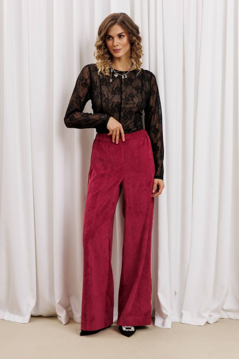 Брючный комплект Gizart 5439 черный,брусничный