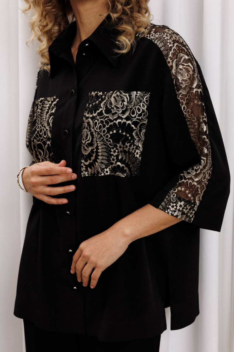 Брючный комплект Gizart 5440 черный, золото