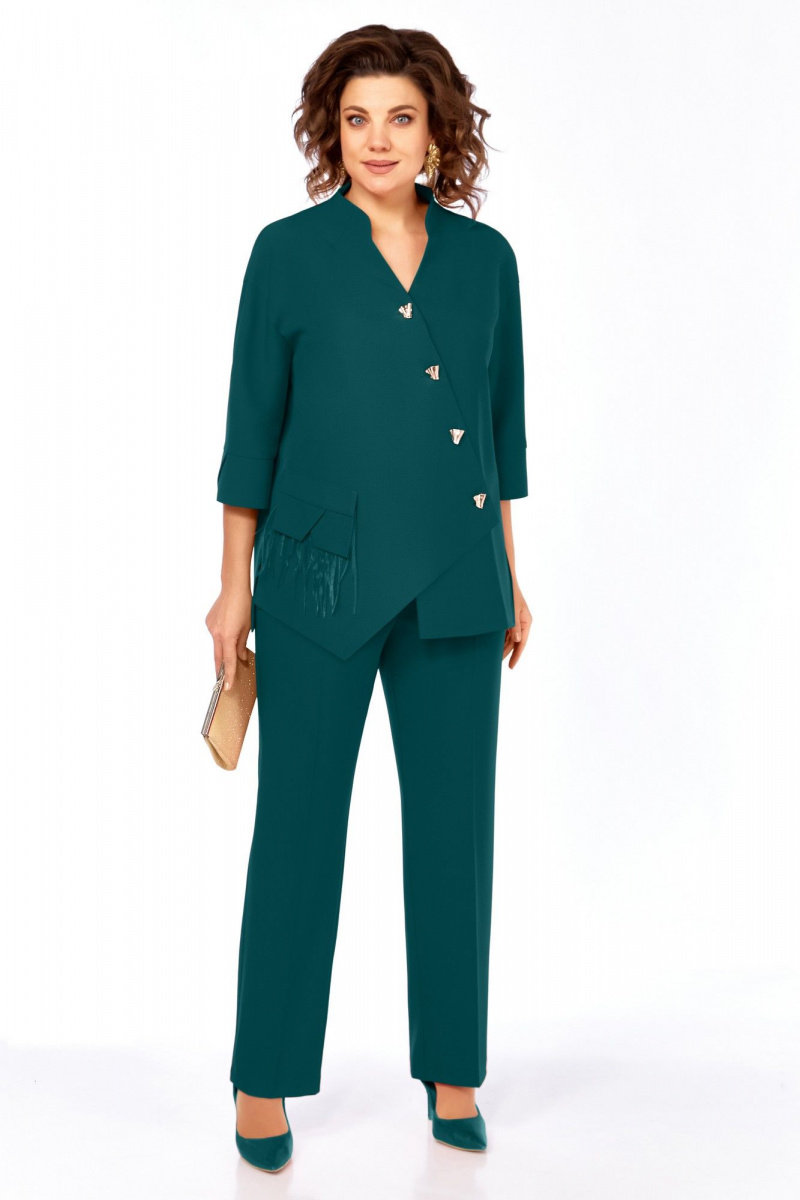 Брючный костюм БагираАнТа 1090 изумруд