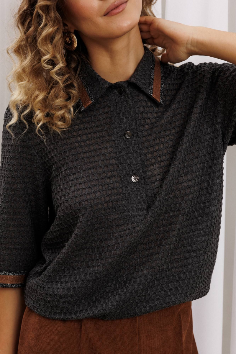 Брючный комплект Gizart 5441 серый, коричневый