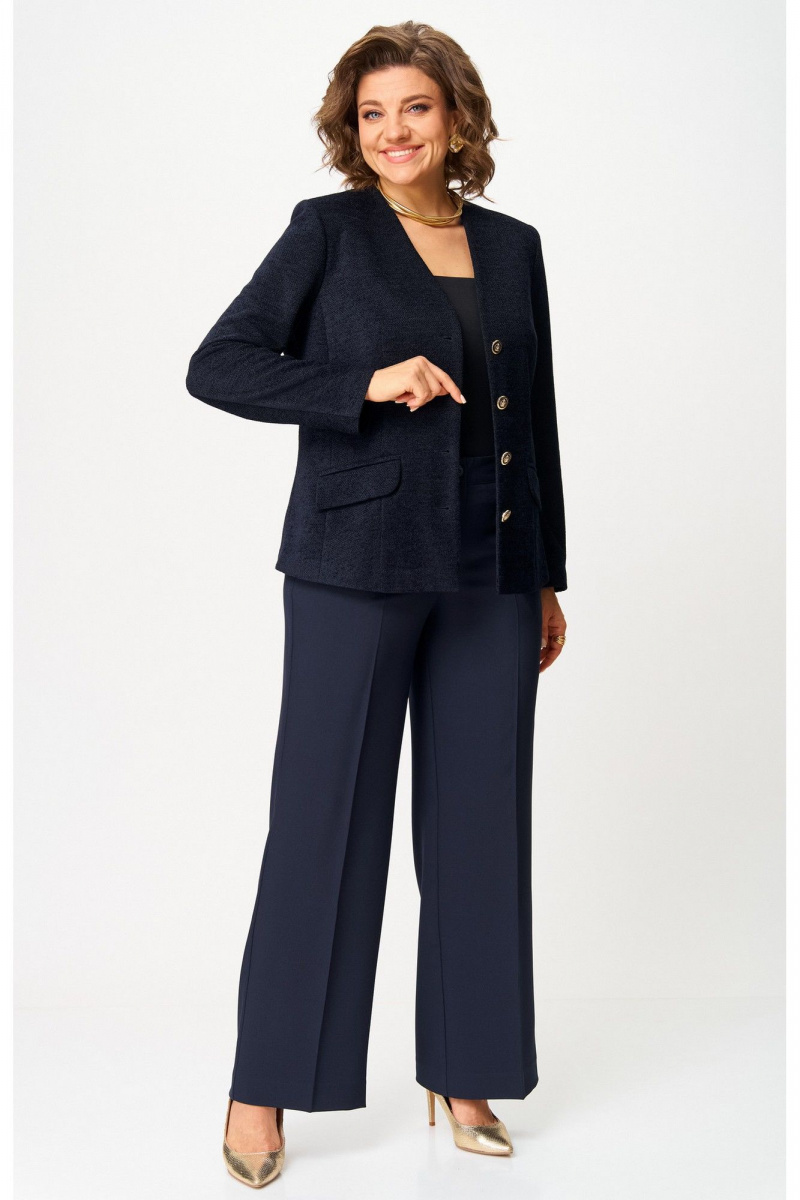 Брючный костюм БелЭльСтиль 849-2_85_22+601-2_88_22 синий