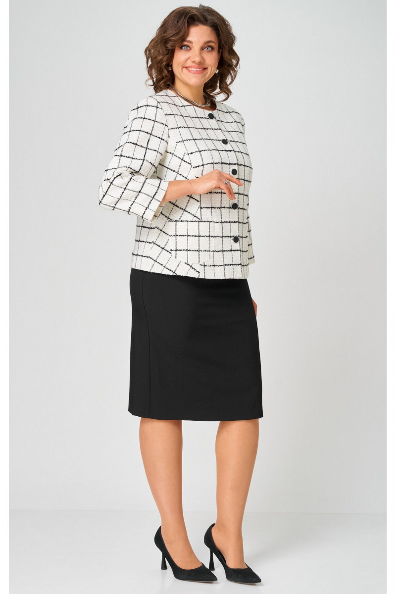 Жакеты БелЭльСтиль 861-2_59_22 бело-черный