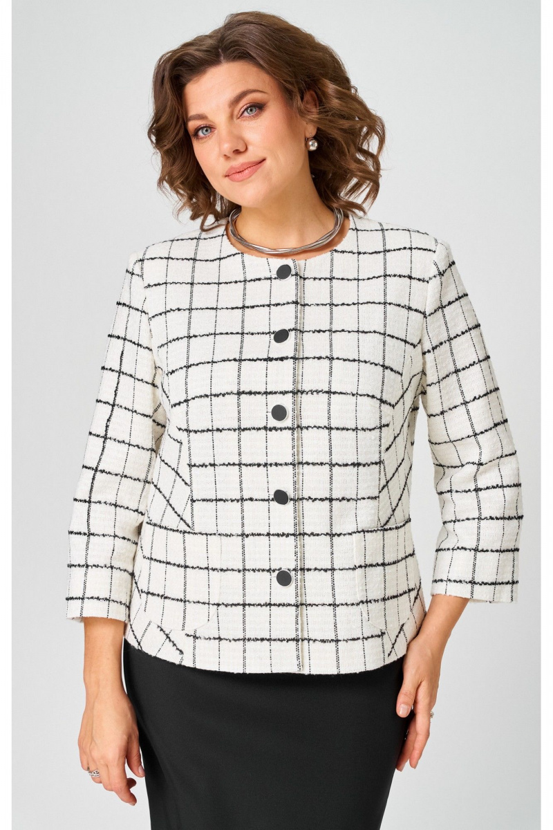 Жакеты БелЭльСтиль 861-2_59_22 бело-черный