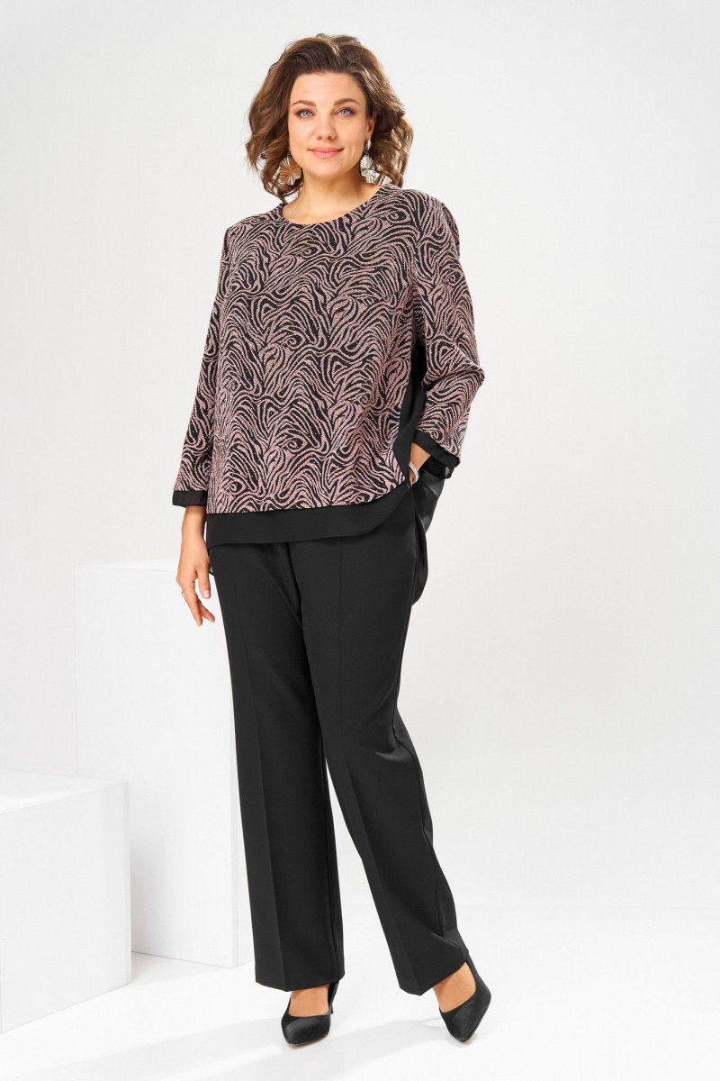 Брючный комплект Romanovich Style 2-2880 черный/клевер