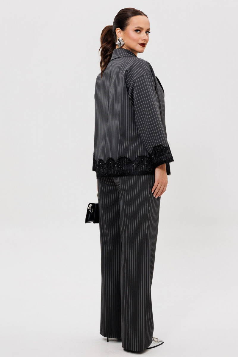 Брючный костюм Mubliz 306 графит_полоска
