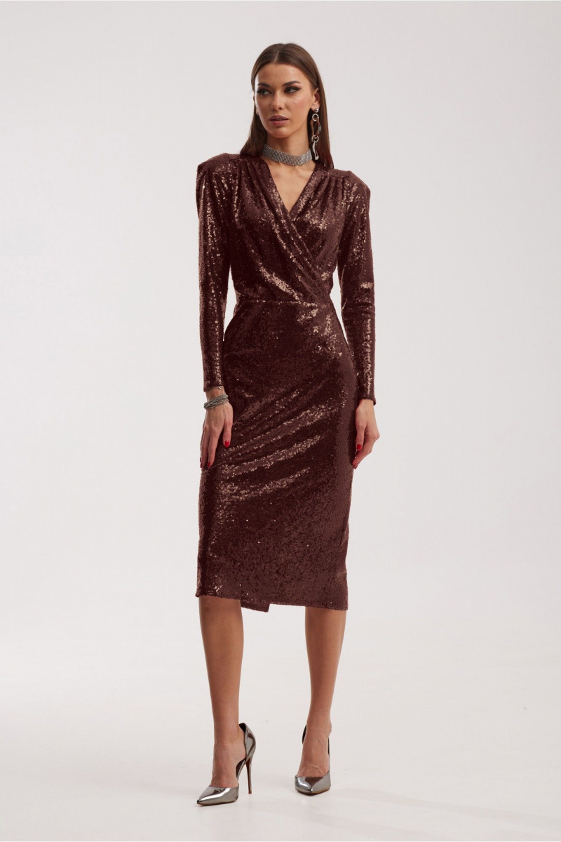 Платья N.O.W. 1504-1 шоколад