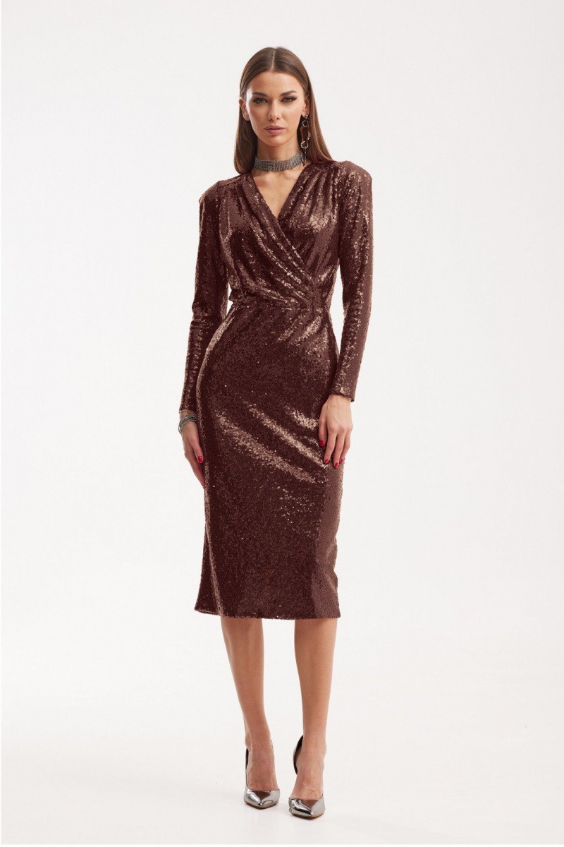 Платья N.O.W. 1504-1 шоколад