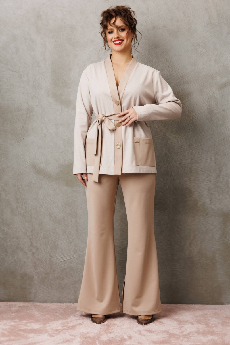 Брючный костюм Anastasia 1290.1 капучино