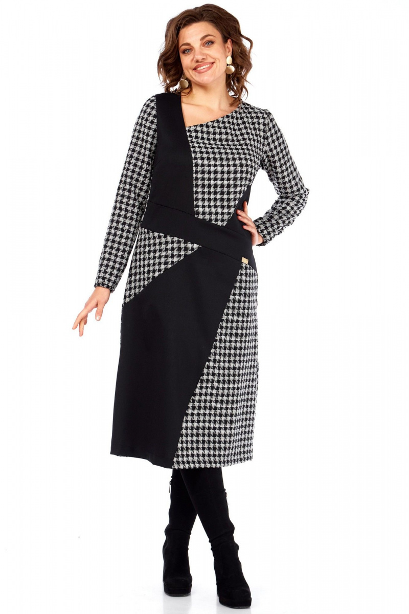 Платья Celentano lite 5071 гусиная_лапка