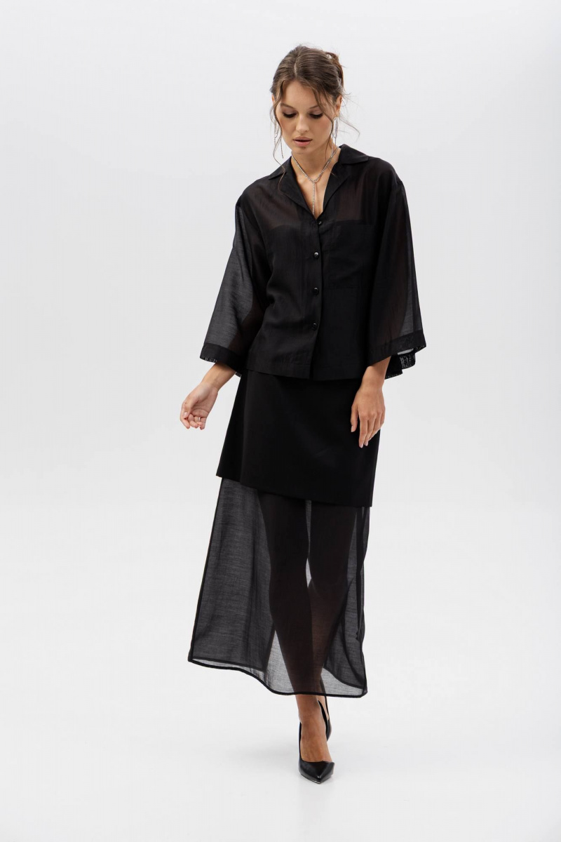 Блузы Romgil РТ0174-ХМ2 черный