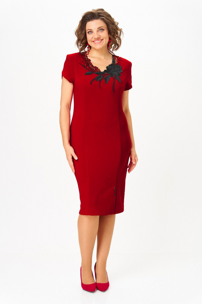 Платья Solomeya Lux 973Е вишня-черный