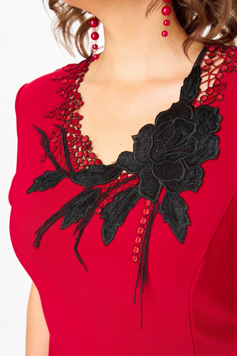 Платья Solomeya Lux 973В алый-черный