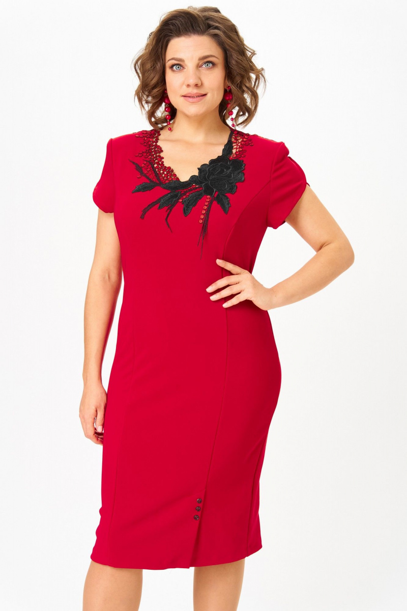 Платья Solomeya Lux 973В алый-черный