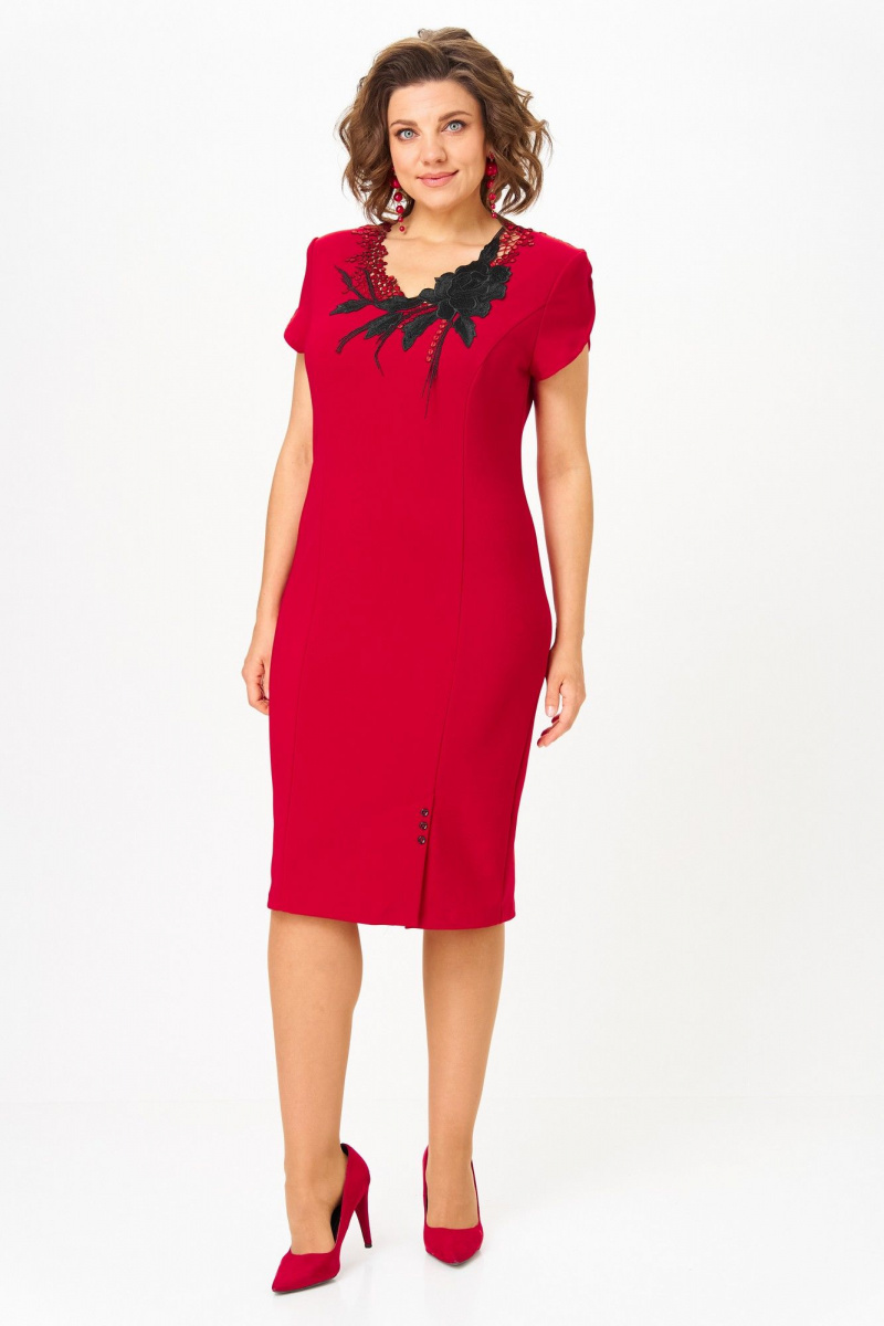 Платья Solomeya Lux 973В алый-черный