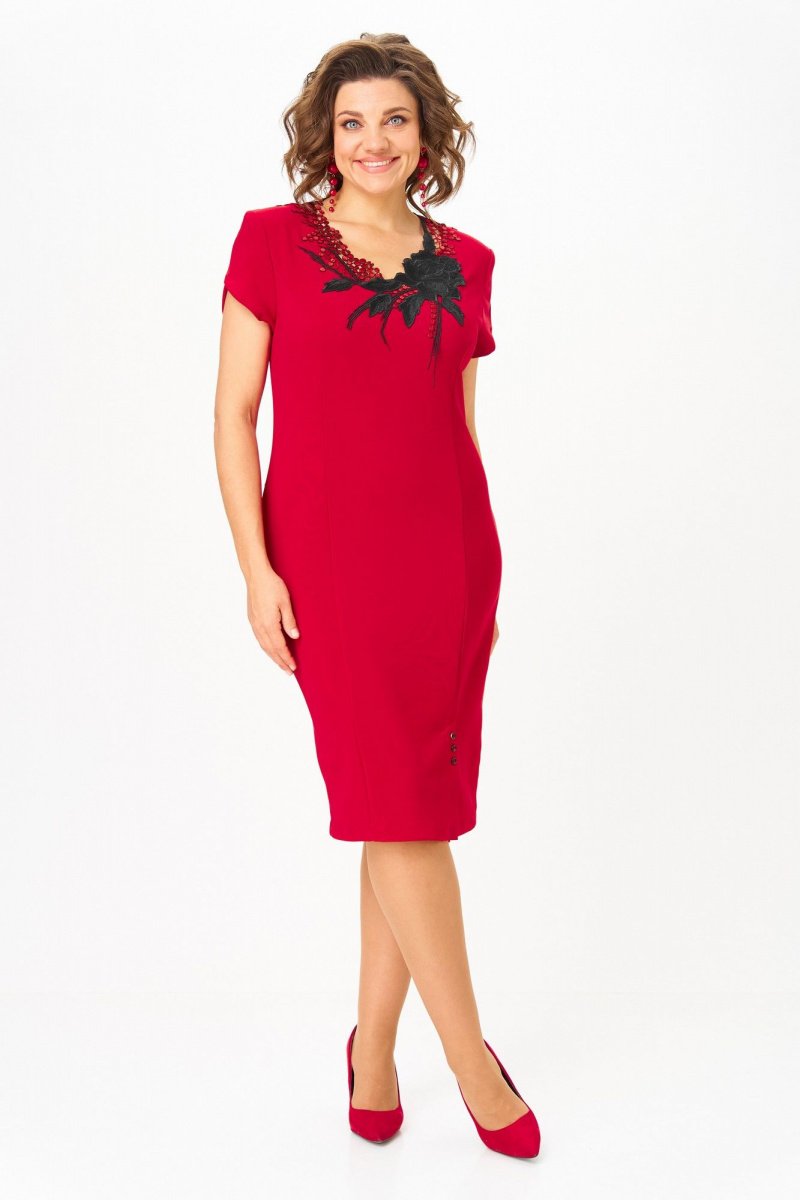 Платья Solomeya Lux 973В алый-черный