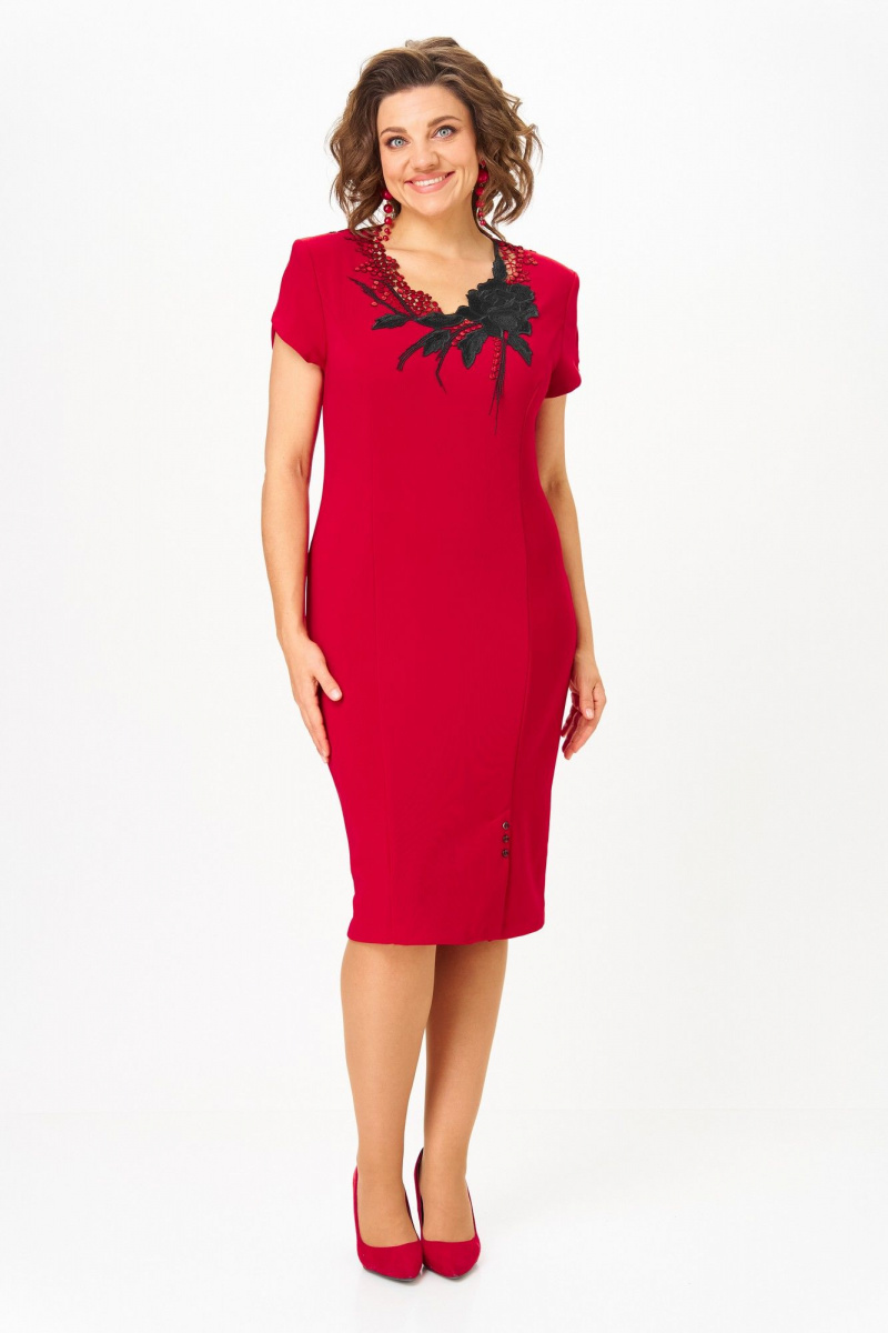 Платья Solomeya Lux 973В алый-черный