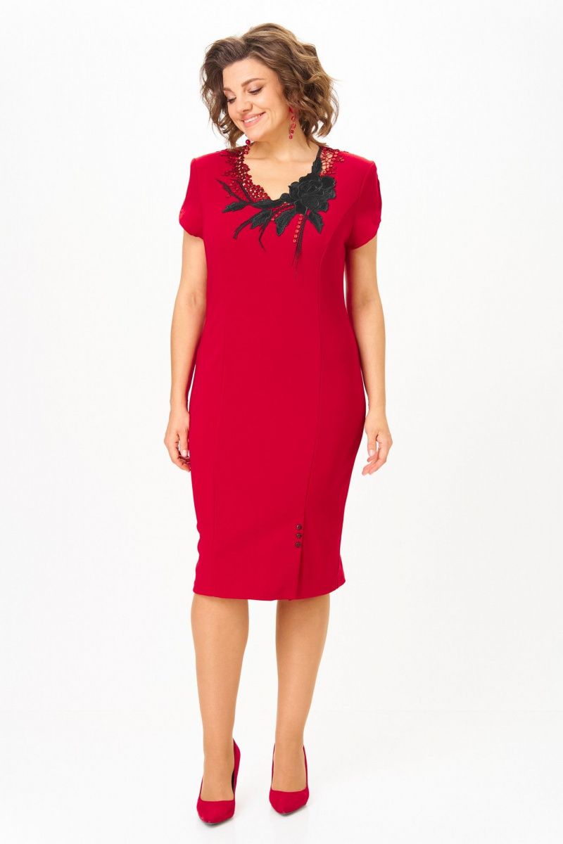 Платья Solomeya Lux 973В алый-черный