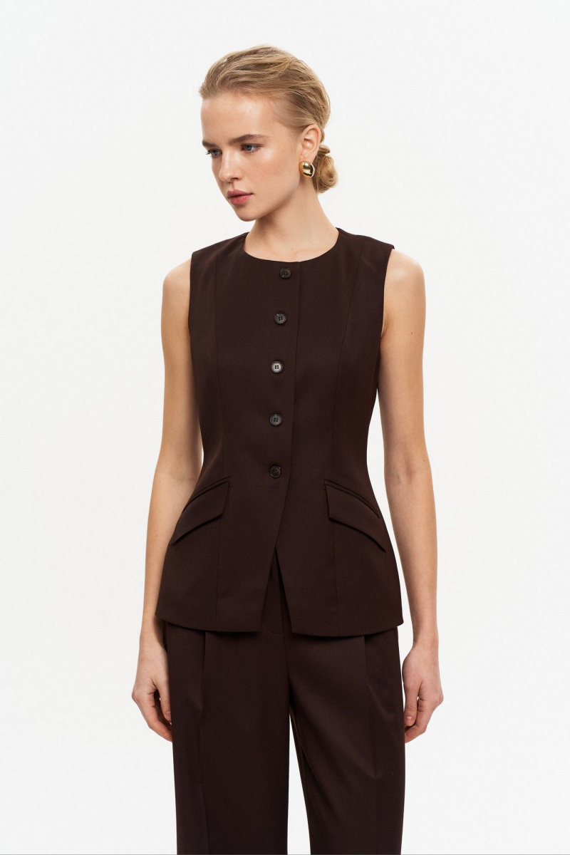 Жилеты THE VERY 2432 горький-шоколад