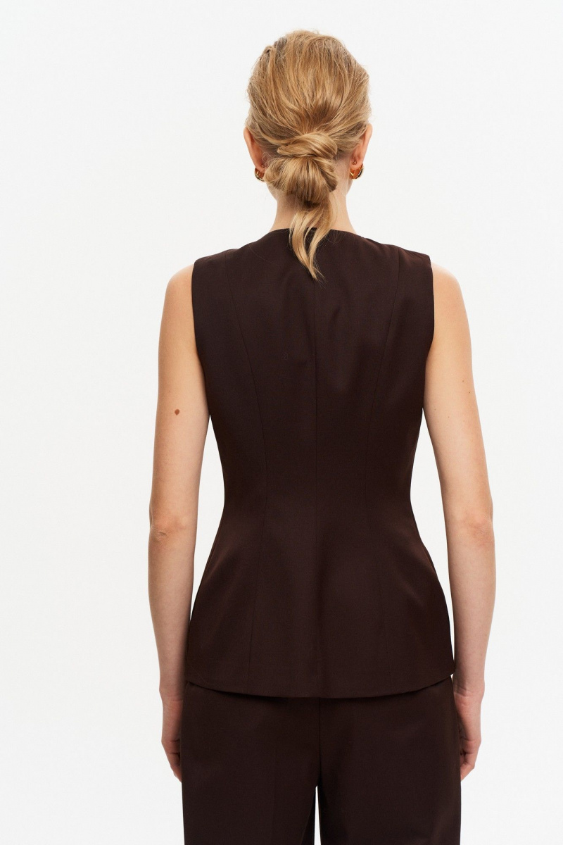 Жилеты THE VERY 2432 горький-шоколад