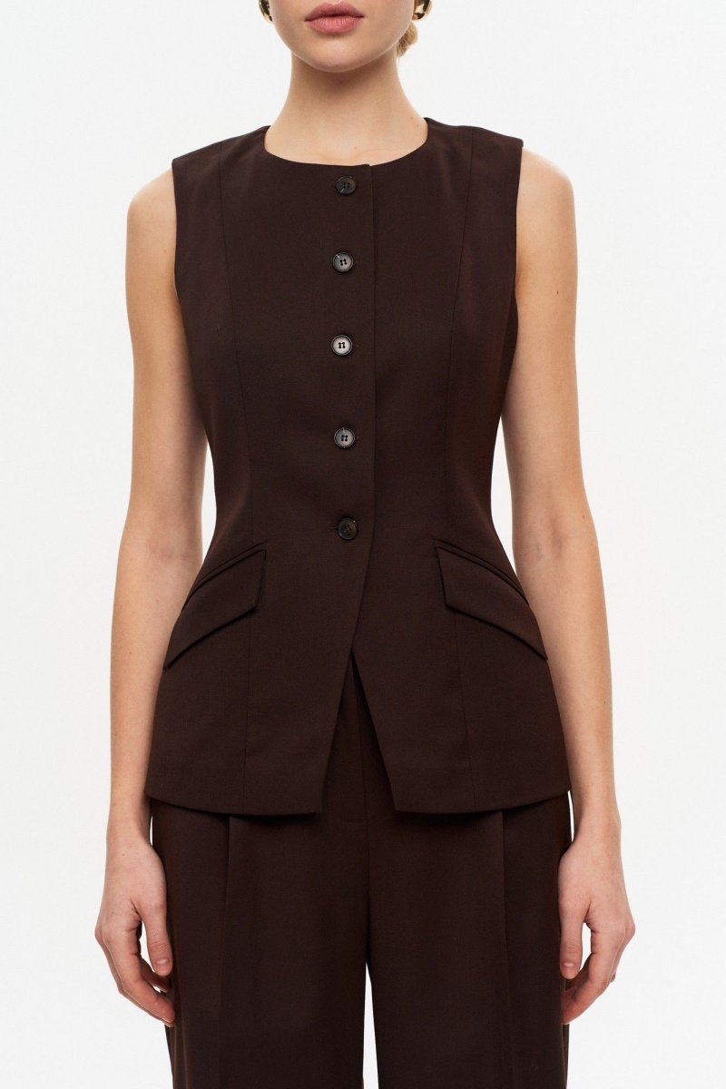 Жилеты THE VERY 2432 горький-шоколад