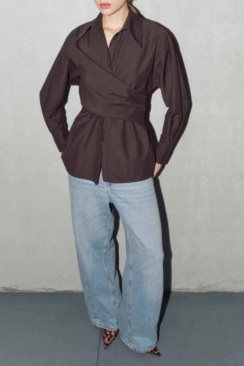 Рубашки THE VERY 2436 горький-шоколад