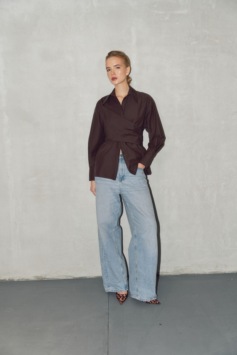 Рубашки THE VERY 2436 горький-шоколад