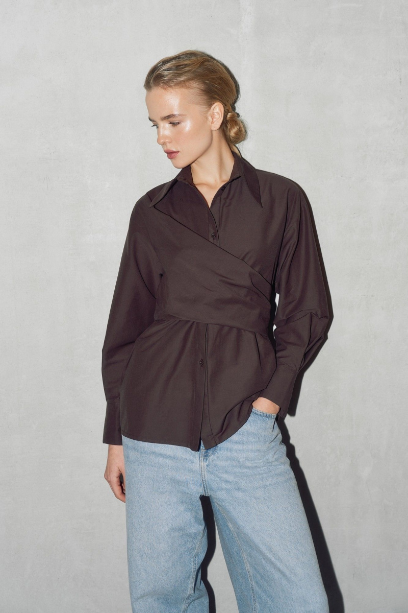 Рубашки THE VERY 2436 горький-шоколад
