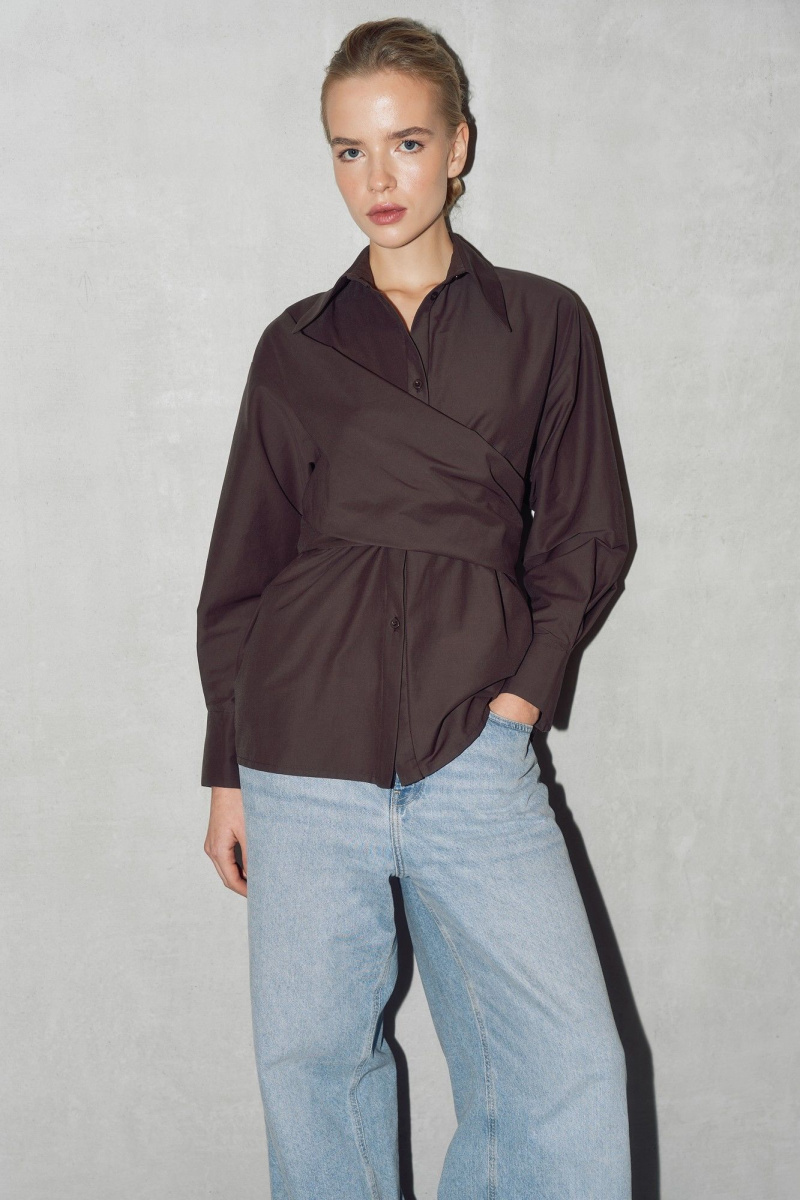 Рубашки THE VERY 2436 горький-шоколад