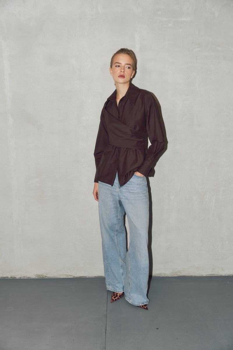 Рубашки THE VERY 2436 горький-шоколад